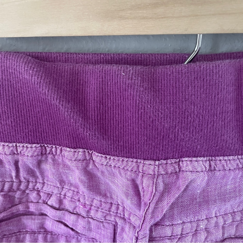 Toad & Co Flip Top Lithe Linen Pants Purple 4 - Picture 8 of 16